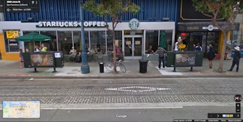 Google Street View garbage basketball weird images San Francisco