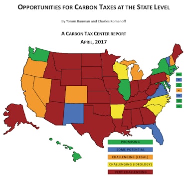 In a lot of states, a carbon tax is "very challenging."