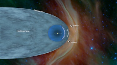 Voyager 2 crossing out of our solar system and into interstellar space