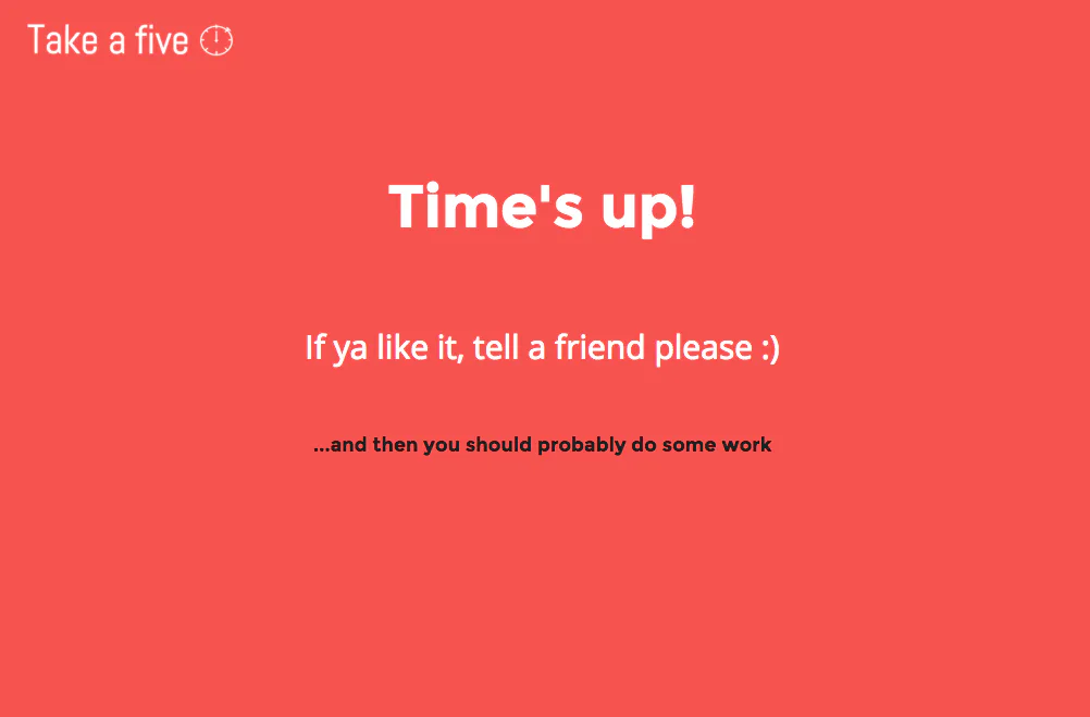 I Set Hard Limits on My Web Procrastinating with 'Take a Five'