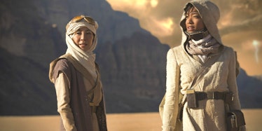 Michelle Yeoh as Captain Philippa Georgiou and Sonequa Martin-Green as First Officer Michael Burnham...