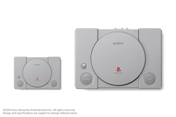 PlayStation Classic alongside the original.