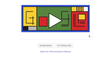 google doodle 100th anniversary of bauhaus