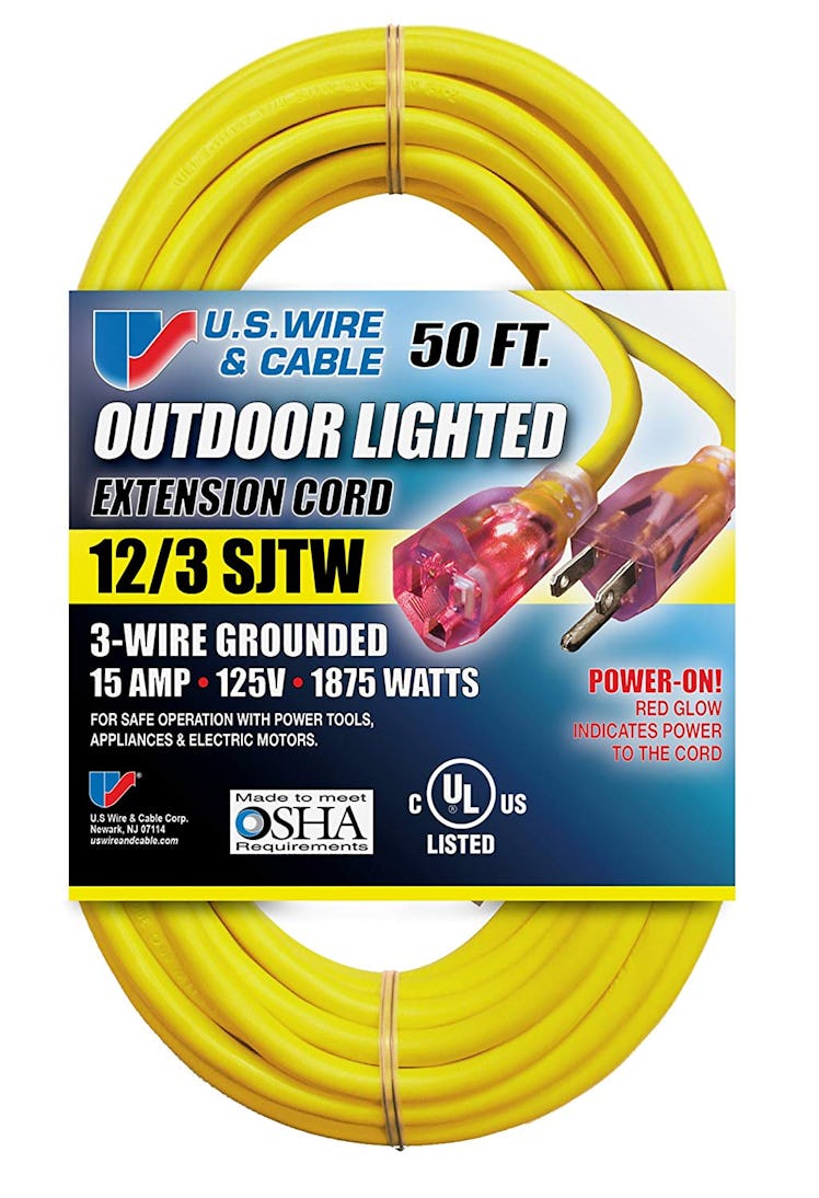 US Wire and Cable Yellow Extension Cord