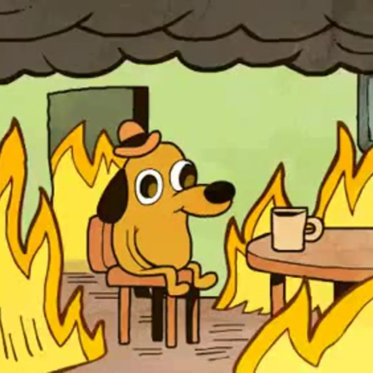 Memes Fire Dog