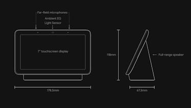 Google home hub hot sale dimensions