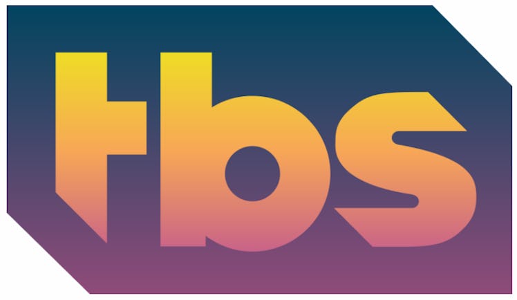TBS' new logo with orange letters on a black background