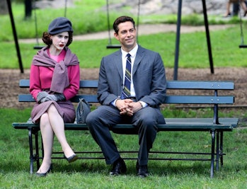 Rachel Brosnahan as Miriam "Midge" Maisel and Zachary Levi as a new character in Season 2 of 'The Ma...