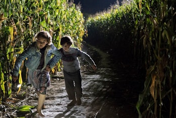 Millicent Simmonds and Noah Jupe play siblings Regan and Marcus Abbott in 'A Quiet Place'.