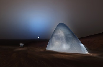 Artist conception of the Mars Ice House.
