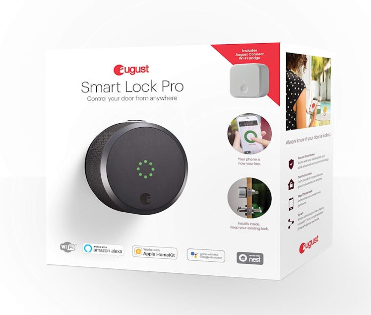 August Smart Lock Pro + Connect, 3rd gen technology - Dark Gray, works with Alexa