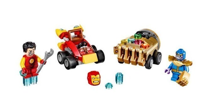 Lego set for Iron Man and Thanos Mighty Micros