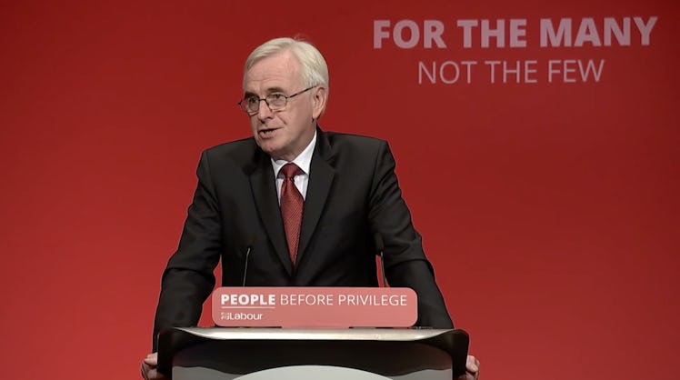 John McDonnell, the party's shadow chancellor.