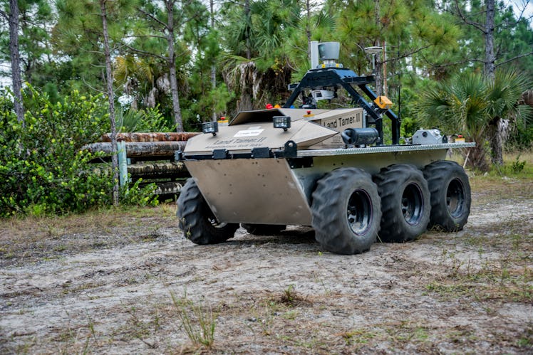 A ground vehicle being developed by TARDEC's "Extending the Reach of the Warfighter through Robotics...