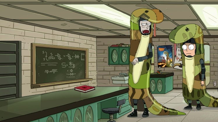 rick and morty snake time travel