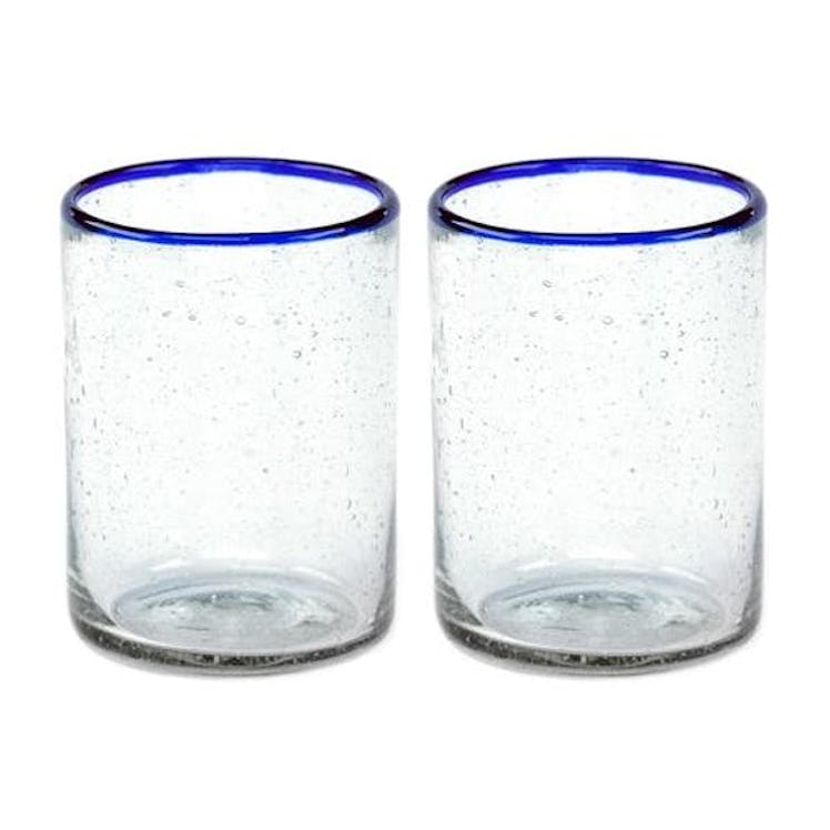 Sobremesa Blue Rim Juice Glass Set