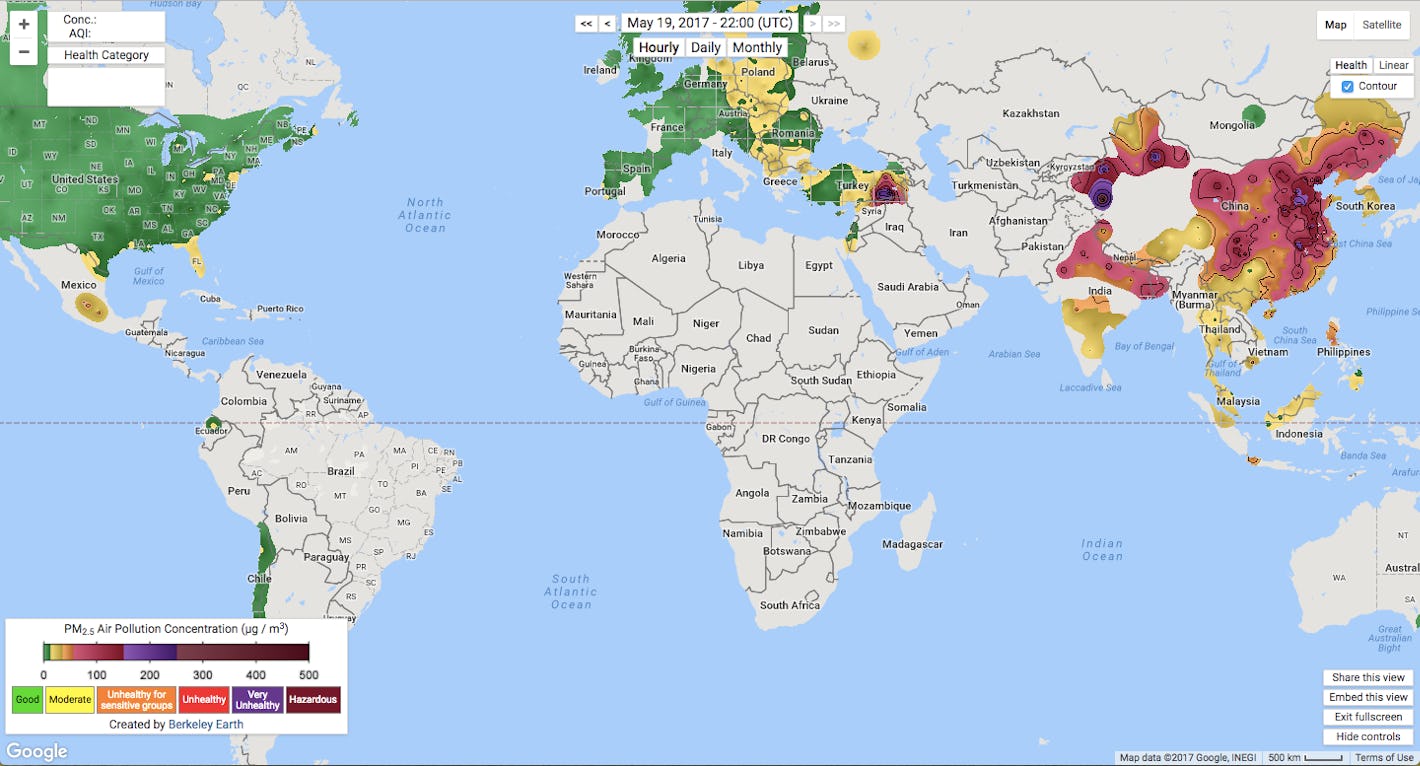 The Worst Air Quality In The World Mapped