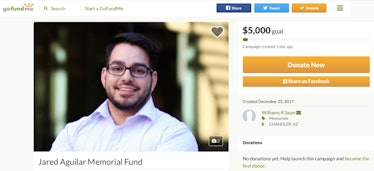 "Jared Aguilar Memorial Fund" on GoFundMe