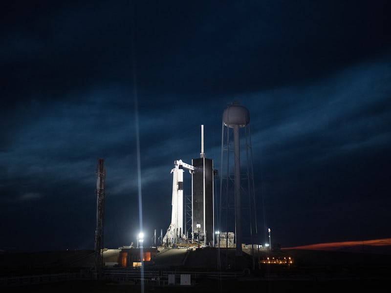 Crew Dragon a few hours before its launch