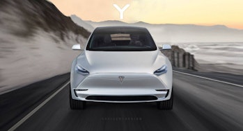 Tesla Model Y concept art.