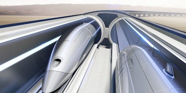 A silver Hyperloop