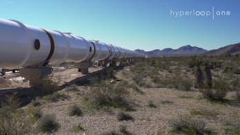 Hyperloop One's test track in the Nevada desert.