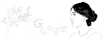 A draft version of the Virginia Woolf Google Doodle.