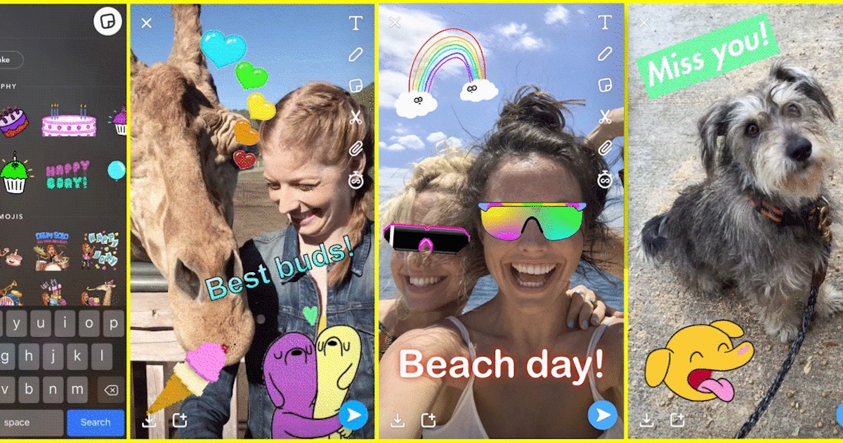 Snapchat Update How To Add Gif Stickers To Stories
