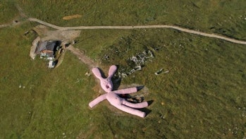 giant pink bunny google maps