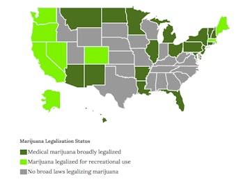 marijuana legal which states map