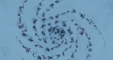 The first White Walker death spiral from 'Game of Thrones' Season 1