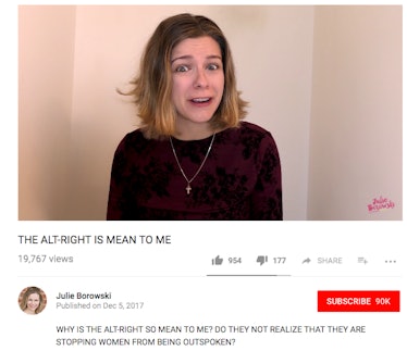 Borowski as she appears on her Youtube channel.