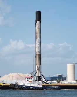 Falcon 9 on top of the droneship.