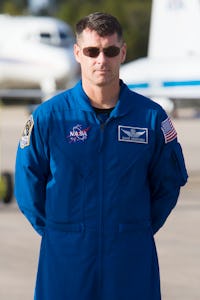 Shane Kimbrough in his astronaut overall