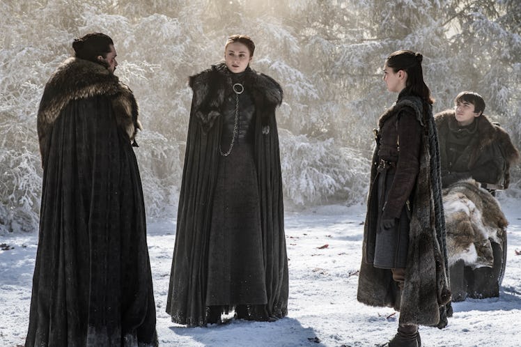 Kit Harington, Sophie Turner, Maisie Williams, and Isaac Hempstead Wright on 'Game of Thrones' Seaso...