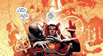 Ebony Maw manipulates Doctor Strange in the comics.