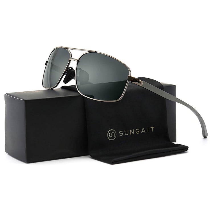 SUNGAIT Ultra Lightweight Rectangular Polarized Sunglasses UV400 Protection