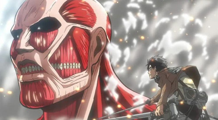 Eren has his very first encounter with the Colossal Titan.