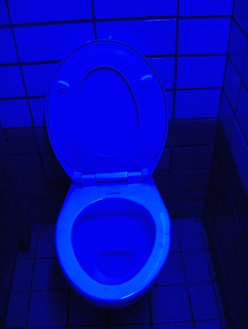 blue light toilet