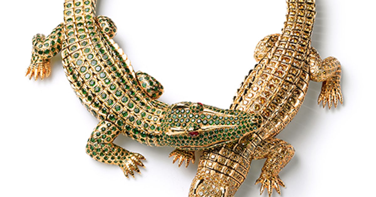 Cartier alligator necklace sale