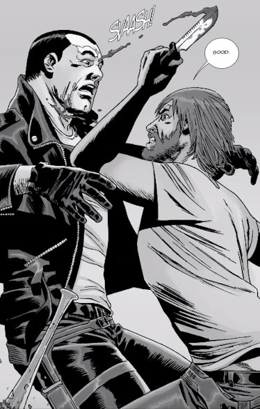 Rick slashes Negan's throat in 'The Walking Dead' Issue 21 from Image Comics