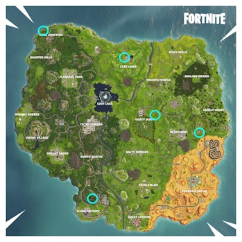 Fortnite Time Trials On Foot Fortnite Vehicle Timed Trial Locations Video Map And Guide For Week 10