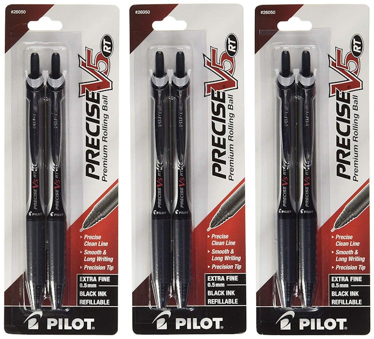 Pilot Precise V5 RT Retractable Rolling Ball Pens - 6 Pack