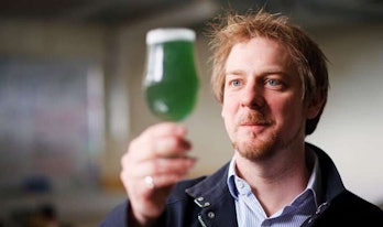 Dr. Chris O'Malley with the St Patrick's Day pint.