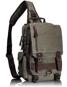 Leaper Retro Messenger Bag Canvas Shoulder Backpack Travel Rucksack Sling Bag