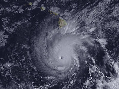 A shot of Hawaii' Hurricane Lane
