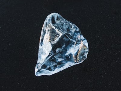 An ancient diamond on a black background