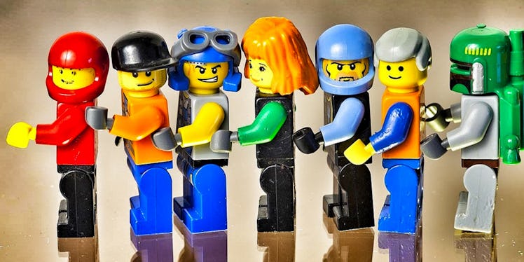 A variety of Lego people.