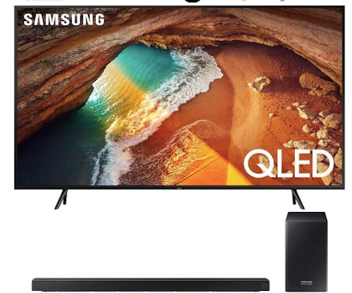 Samsung QN82Q60RA 82" Q60 QLED Smart 4K UHD TV (2019 Model) with Samsung HWQ60R Soundbar w/Wireless ...