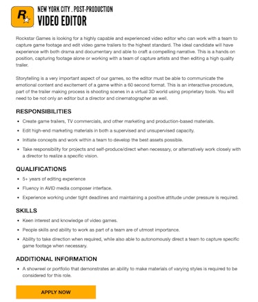 Rockstar Games job listing suggests GTA 6 development is close to complete  - Dexerto